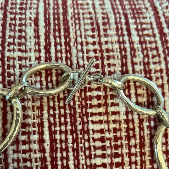 James Avery Hammered Silver Stylish Oval Link Necklace 925 Retired - Picture 8 of 16